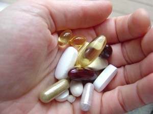 pills hand full of pills